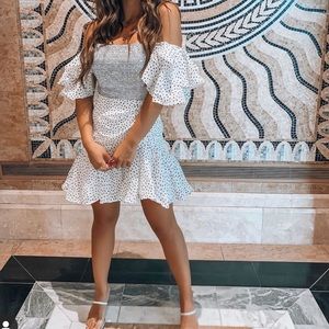 White ruffle dress